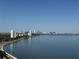 Panoramic view of the city skyline and bay, offering a stunning waterfront vista at 3301 Bayshore Blvd # 2003D, Tampa, FL 33629