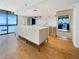Modern kitchen with stainless steel appliances, a large island, and stylish cabinetry at 3301 Bayshore Blvd # 2003D, Tampa, FL 33629