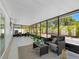 Outdoor patio space with stylish furniture, plants, and backyard views at 5731 Denver Ne St, St Petersburg, FL 33703