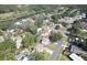 Aerial shot highlighting the house location with views of nearby water, trees, and an outlined property boundary at 8798 94Th St, Seminole, FL 33777
