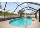A refreshing pool with a screen enclosure, safety rail, and well-maintained surroundings at 10308 Boyette Creek Blvd, Riverview, FL 33569