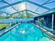 Enclosed pool with a screen and plenty of room for entertainment and relaxation with the beautiful Florida sunshine at 11268 Shivering Owl Ave, Weeki Wachee, FL 34614
