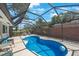 Private screened-in pool area with inviting blue waters and plenty of lounging space at 1422 Pinebrook Dr, Clearwater, FL 33755