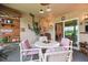 Comfortable sunroom with a round table and chairs, perfect for relaxing and entertaining at 17425 Eagle Trace Dr, Brooksville, FL 34604