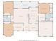 Home floor plan featuring multiple bedrooms, kitchen, living spaces, screened porch, and garage at 206 147Th E St, Bradenton, FL 34212