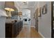 Elegant foyer featuring hardwood floors, stylish decor, and an inviting view into the adjacent living spaces at 2109 N Jamaica St, Tampa, FL 33607