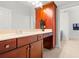 Bathroom with a vanity with double sinks and drawers at 2671 Lakebreeze S Ln, Clearwater, FL 33759