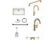 Elegant bathroom fixtures, including modern faucets, a sleek sink, pendant lighting, and black towel rack at 4244 11Th N Ave, St Petersburg, FL 33713