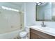 Well-maintained bathroom featuring a bathtub, toilet, and sink with modern fixtures at 538 Summer Sails Dr, Valrico, FL 33594