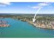Gorgeous aerial view showcasing the bay and the adjacent neighborhoods at 636 Sunset S Dr, St Petersburg, FL 33707