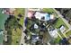 Expansive aerial view showcasing the property, surrounding neighborhood, and waterfront access at 636 Sunset S Dr, St Petersburg, FL 33707