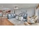 Open-concept living room showcases a dining area, comfortable seating, and hardwood flooring at 100 Bluff View Dr # 510A, Belleair Bluffs, FL 33770
