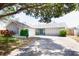 Charming single-story home featuring a well-maintained yard and a bright blue front door at 10035 82Nd St, Seminole, FL 33777