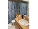 Bathroom featuring seashell shower curtain, light wood cabinets, and a standard toilet at 1425 Corner Oaks Dr, Brandon, FL 33510