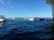 Scenic waterfront view with boats cruising under a bridge, set against a backdrop of city buildings at 1500 Sunset Rd # C7, Tarpon Springs, FL 34689