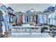 Spacious walk-in closet with ample shelving, hanging racks, and storage baskets at 15305 Fishhawk Preserve Dr, Lithia, FL 33547
