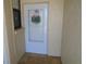Condo front door with patriotic wreath, unit #502 at 15400 Gulf Blvd # 502, Madeira Beach, FL 33708