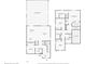 Detailed floor plan showcasing the layout of the home, including rooms and dimensions on two floors at 19926 Stone Pine Cir, Lutz, FL 33558