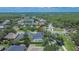 Aerial view of the property showing the backyard pool area at 20537 Lace Cascade Rd, Land O Lakes, FL 34637