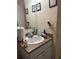 Functional bathroom with a sink, toilet, and granite countertop, suitable for daily use at 3206 W Azeele St # 218, Tampa, FL 33609