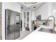 Contemporary kitchen with stainless steel appliances, white countertops, and ample storage for the home chef at 449 S 12Th St # 504, Tampa, FL 33602