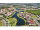 Full aerial perspective showcases access to a body of water within the bounds of a beautiful community at 4506 Stickley Ct, Palmetto, FL 34221