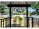 Back porch area has a view of the backyard and the fencing in the community at 6703 N Boulevard, Tampa, FL 33604
