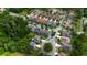 Aerial view of a neighborhood, showcasing lush greenery, tree-lined streets, and well-maintained homes at 7029 Dowling Mill Cir, Tampa, FL 33625