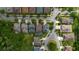 Aerial view of a home in a residential neighborhood showcasing the proximity to other homes and neighborhood layout at 7029 Dowling Mill Cir, Tampa, FL 33625