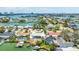 Waterfront community with homes featuring boat docks and backyard pools, pin points home's location at 7889 3Rd S Ave, St Petersburg, FL 33707