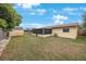 The backyard features a large yard, storage shed, and screened-in porch at 8141 82Nd Ave, Seminole, FL 33777