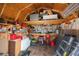 A shed equipped with tools and lawn care equipment, designed for efficient storage and organization at 8141 82Nd Ave, Seminole, FL 33777