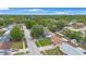 Aerial view of the house in a quiet neighborhood with tree-lined streets at 8141 82Nd Ave, Seminole, FL 33777