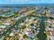 Waterfront community aerial view with property location with water access to the ocean at 1011 Spindle Palm Way, Apollo Beach, FL 33572