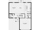 Layout of the home's first floor, featuring a great room, kitchen, garage, and patio at 13470 Tropical Breeze Way, Hudson, FL 34669
