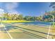 A basketball court surrounded by green grass and trees under a blue sky at 5212 Twin Creeks Dr, Valrico, FL 33596