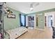 bedroom with closet and a ceiling fan at 5212 Twin Creeks Dr, Valrico, FL 33596