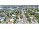 Aerial view showcases a charming neighborhood and this home's proximity to the water, shopping and local restaurants at 6630 Gulfport S Blvd, South Pasadena, FL 33707