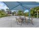 Community splash pad with shade and seating offers a playful space for residents to enjoy at 11142 Spring Point Cir, Riverview, FL 33579
