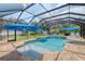 Inviting screened pool with lounge chairs and umbrellas for relaxed outdoor living at 12610 Eagles Entry Dr, Odessa, FL 33556