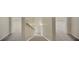 Hallway featuring neutral walls, gray carpeted stairs with white trim, and an open view of the other rooms at 20305 Oak Key Ct, Tampa, FL 33647