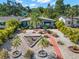 Charming single-story home with landscaped front yard, palm trees, and a welcoming red brick walkway to the front door at 230 32Nd N Ave, St Petersburg, FL 33704