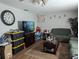 Comfortable living room with a large TV, plush seating, and ample natural light at 4581 Deltona Blvd, Spring Hill, FL 34606