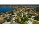 An aerial view shows the neighborhood featuring beautiful waterfront views and nearby amenities at 459 Bayview Ne Dr, St Petersburg, FL 33704