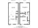Detailed floorplan showcasing the layout of the home's two floors and dimensions at 4799 Coquina Key Se Dr, St Petersburg, FL 33705