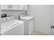 Modern laundry room includes new washer and dryer at 30752 Veridian Way, Wesley Chapel, FL 33545