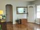 Light-filled entryway features hardwood floors and white trim, showcasing the home's architectural charm at 3545 7Th N Ave, St Petersburg, FL 33713
