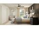 Serene bedroom with modern furnishings, natural light, and relaxing ambiance at 3584 Silent Gardens Cv, Wesley Chapel, FL 33543
