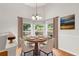Charming breakfast nook with a round table and a view of the backyard garden at 5269 White Sand Ne Cir, St Petersburg, FL 33703