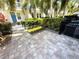 Nice backyard with pavers and green landscaping with fence at 813 Burlington N Ave, St Petersburg, FL 33701